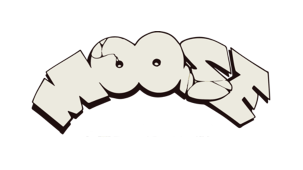 Moose printed in pale and dark brown