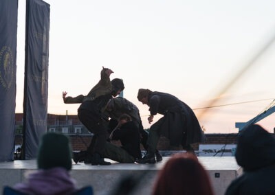 Fighting scene in the performance